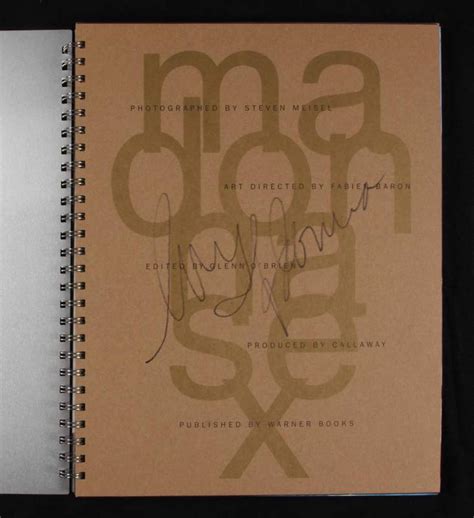 MADONNA SIGNED SEX BOOK
