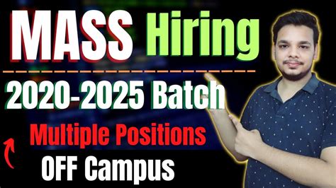 Biggest Off Campus Drive For Batch Latest Hiring Batch