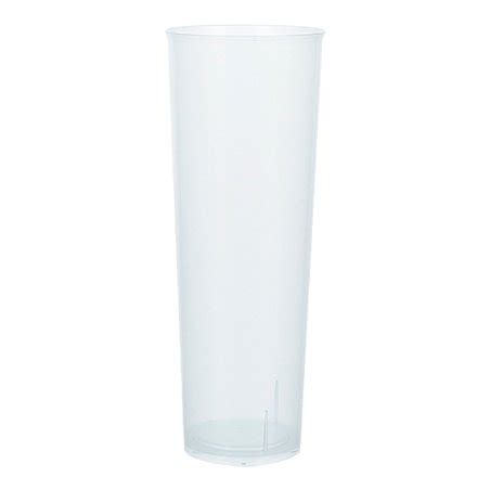 Vaso Tubo Reutilizable Irrompible Pp Transparente Ml Uds