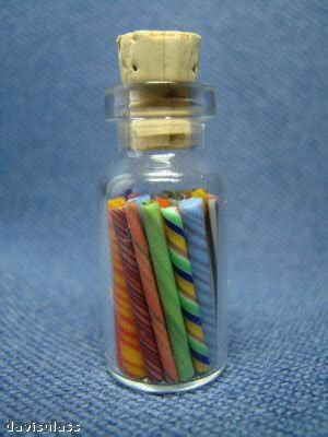 MINIATURE Old Fashioned Candy Jar with Glass Sticks | #30294791