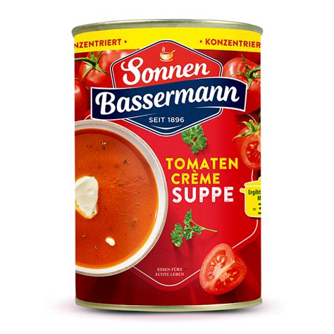 Konzentrierte Tomatencrème suppe Sonnen Bassermann