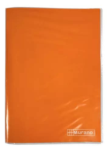 Pack Carpeta Plastificada Con Gusano Oficio Naranja Murano Cuotas