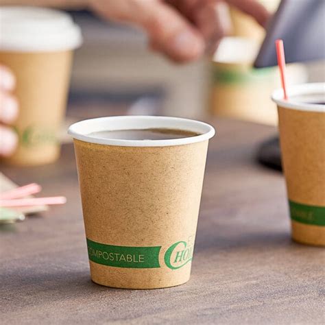 EcoChoice Oz Kraft Compostable Paper Hot Cup Case