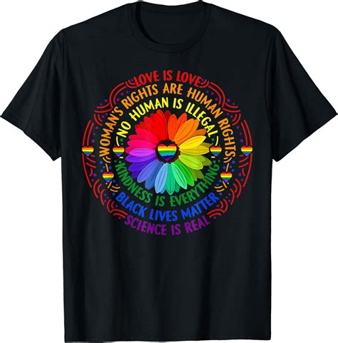 Pride Gay Rainbow Shirt Human LGBT Month Sunflower Plus Size T Shirt Walmart