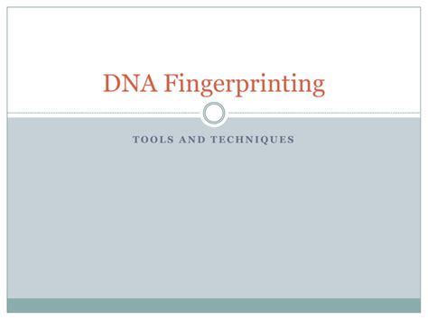 Dna Fingerprinting