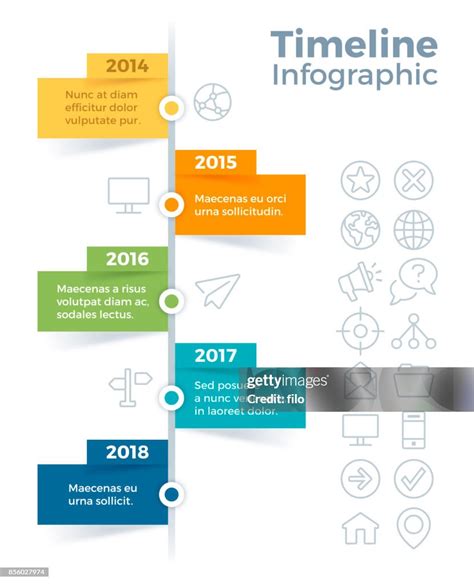 Vertical Timeline Infographic High-Res Vector Graphic - Getty Images