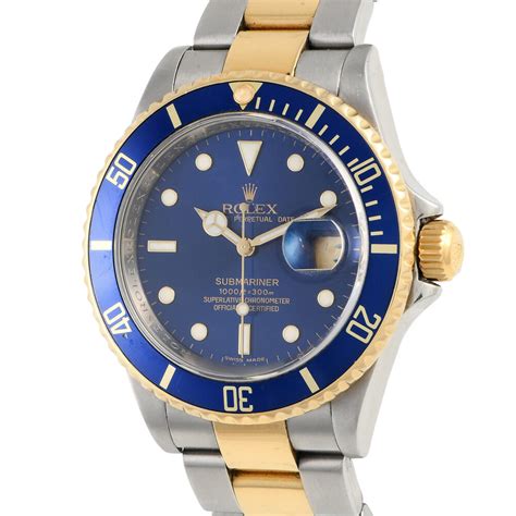 Rolex Submariner Blue Dial Watch 16613 - 40mm - Blue - 2009