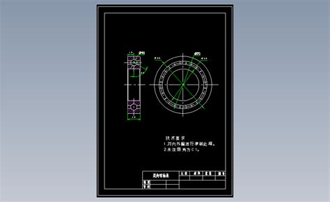 深沟球轴承autocad模型图纸下载 懒石网