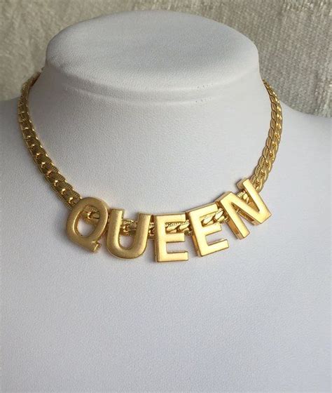 Name Necklace Initial Necklace Large Letters Necklace Chunky Etsy