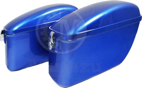 Amazon Mutazu Lw Universal Motorcycle Cobalt Blue Hard Saddlebags