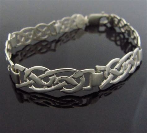 Celtic Knot Bracelet Sterling Silver Celtic Link Bracelet Etsy Ireland