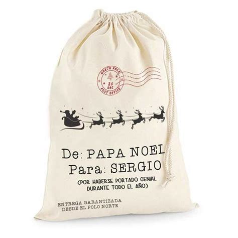 Comprar Saco Navidad Personalizado Papa Noel Silueta A 16 50