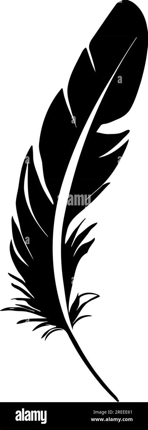 Silueta De Pluma De P Jaro Ilustraci N Vectorial Imagen Vector De