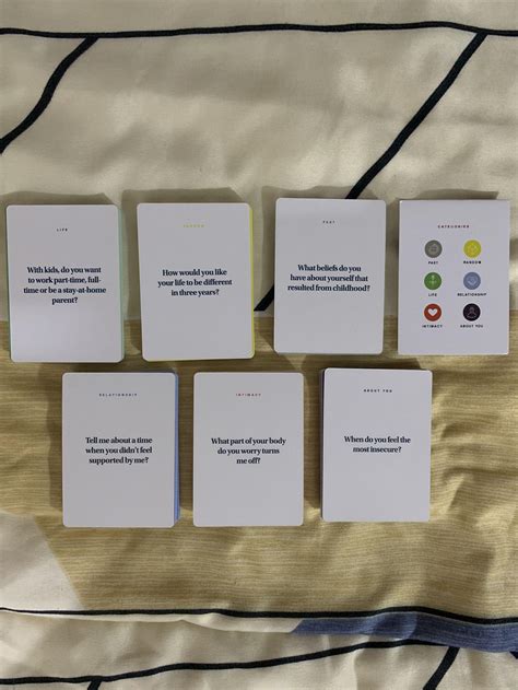 Intimacy Deck (Conversation Starter for Great Relationships), Hobbies