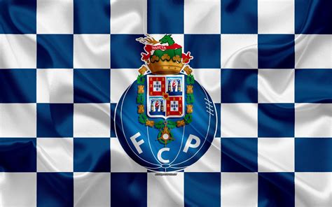 Download wallpapers FC Porto, 4k, logo, creative art, blue white