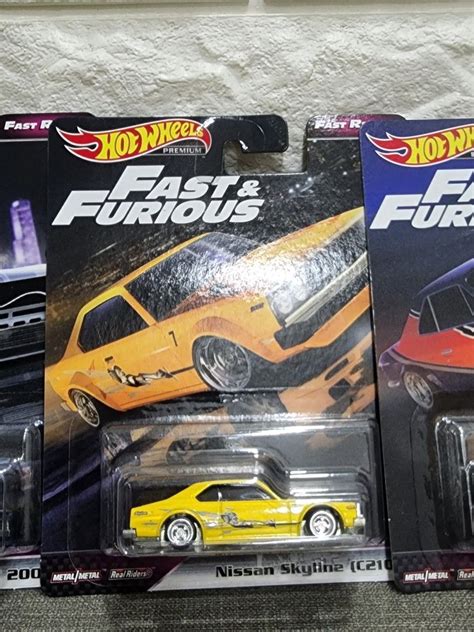 Hotwheels Hot Wheel Premium Fast Furious Set Mazda RX Nissan Fairlady Z Nissan Skyline H