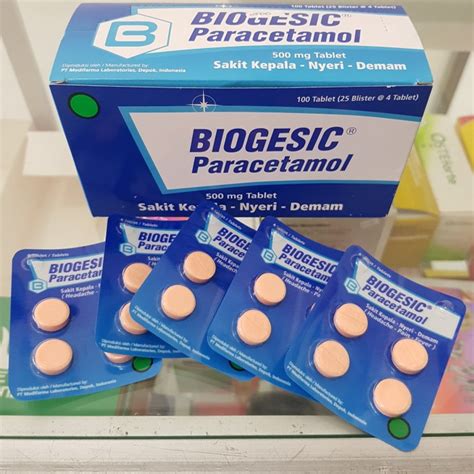 Jual Biogesic Mg Obat Pereda Demam Sakit Kepala Gigi Isi