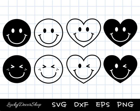 Smile Svg Happy Face Svg Smiley Face Clipart Happy Svg Etsy