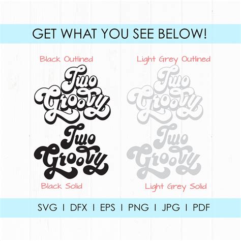 Two Groovy Svg Groovy Shirt Svg Png Cutting Files For Cricut Etsy