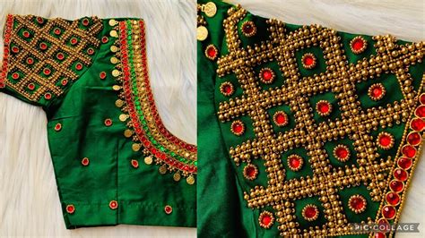 Very Grand And Heavy Bead Work Bridal Blouse Design On Stitched Blouse