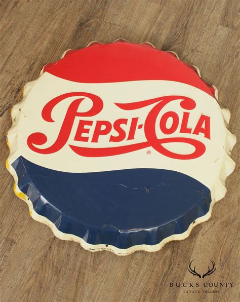 Pepsi Cola Vintage Set 3 Metal Bottle Cap Signs Stout Etsy