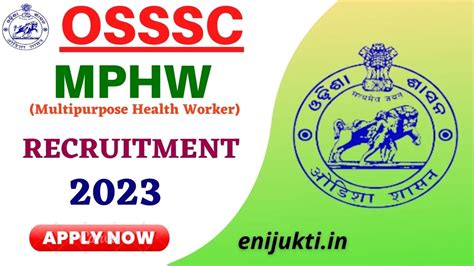 OSSSC MPHW Recruitment 2023 Notification Out For 2753 Posts Enijukti Net