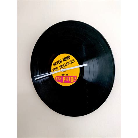 Sex Pistols Never Mind The Bollocks Vinyl Record Clock Punk Memorabilia
