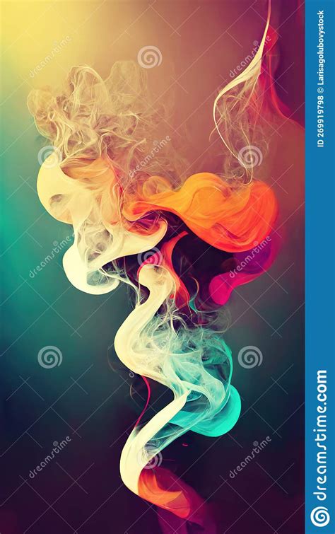 Smoke Painting Color Artwork Neon Gradient Vapor AI Generated Stock ...