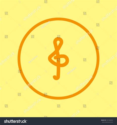 Treble Clef Icon Stock Vector Royalty Free 591909254 Shutterstock