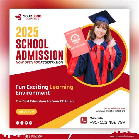 2020 School Admission Banner Education Banner Design Coreldraw T ...