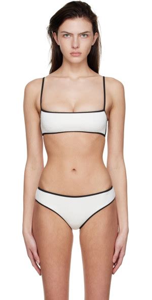 Jil Sander Off White Nylon Bikini