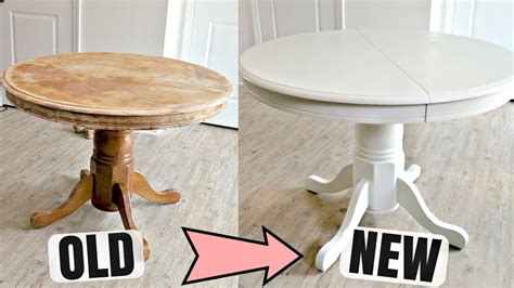 How To Refinish A Wooden Table With Chalk Paint Diy Youtube Diy