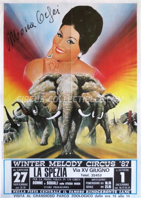 Circus Collectibles Circo Moira Orfei 1986 Circus Poster Italian