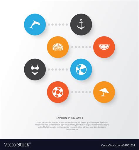 Summer Icons Set Collection Of Bikini Armature Vector Image