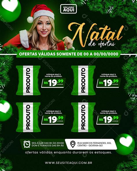 Supermercado Natal De Ofertas Produto Social Media Psd Edit Vel