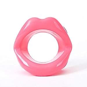 Amazon Onizun Red Sexy Lips Rubber BDSM Sex Toys Lips Shaped O Ring Mouth Gag Fetish