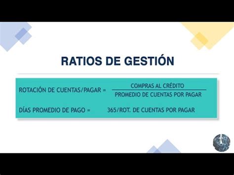 Que Es Rotaci N De Cuentas Por Pagar Ratios De Gesti N Youtube