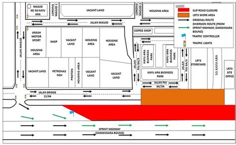 Traffic Notice Continuation Of Lane Closure And Traffic Diversion On