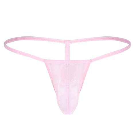 Mens Mesh See Through Bulge Pouch G String Micro Bikini Thong Underwear Briefs Fashion Men S