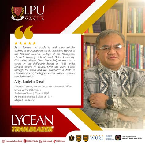 atty rodelio dascil lyceum   philippines university manila