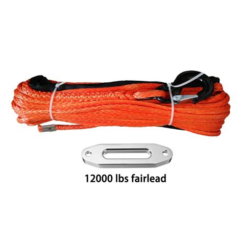 Mm X M Uhmwpe Winch Rope Line With Hook Lbs Hawse Fairlead