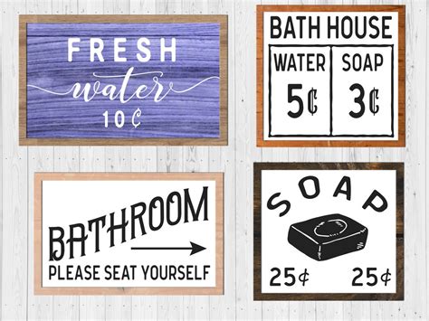 Rustic Bathroom SVG Bundle. Bathroom Quotes Svg Bundle. - Etsy