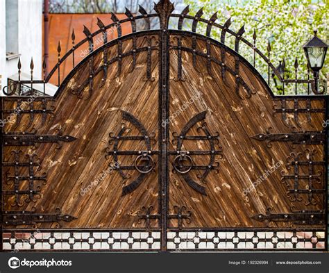 Wrought Iron Wood Gates