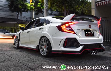 type  full set bodykit  honda civic fc color siam bodykit