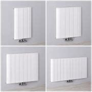 Milano Banks Aluminium White Horizontal Designer Radiator Mm X