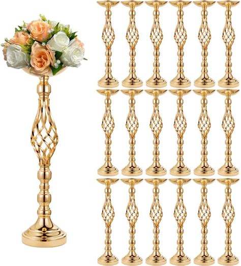 Amazon Meanplan Gold Wedding Flower Stand 12 Pcs Tall Metal