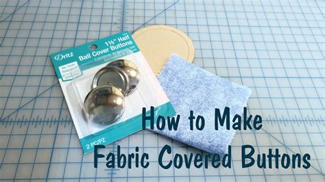 How To Make Fabric Covered Buttons Youtube