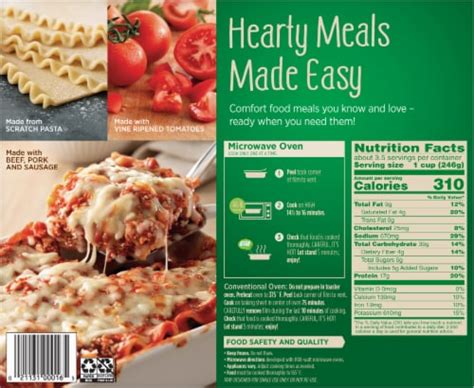 Marie Callender S® Meal For Two Lasagna With Meat Sauce Frozen Meal 31 Oz Kroger