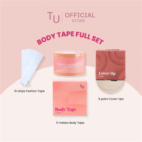 Jual Things Untouched Body Tape Full Set Bra Tape Solatip BH Booby Boob Tape Breast Tapping