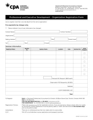 Fillable Online Professional and Executive Development Organization ... 